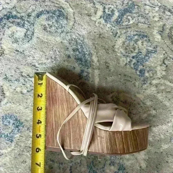 Lulus Aimi Bone Knotted Strappy Platform Wedges - Picture 11 of 12